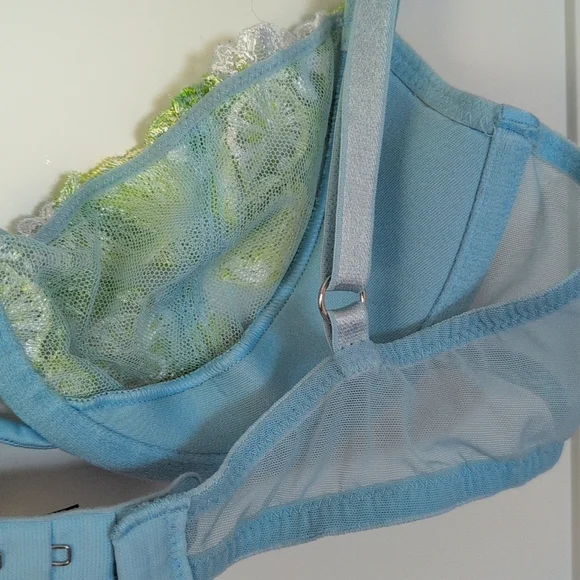 Victoria's Secret Citrus Embroidered Dream Angels Pushup Bra 34B - Picture 7 of 10